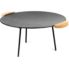 WILTEC Grillplade Ø:44 cm m/træbeklædt håndtag